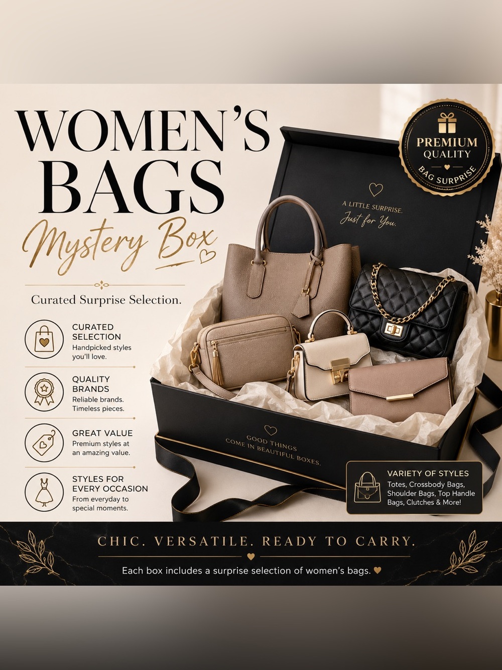 Mystery box of 10 bags